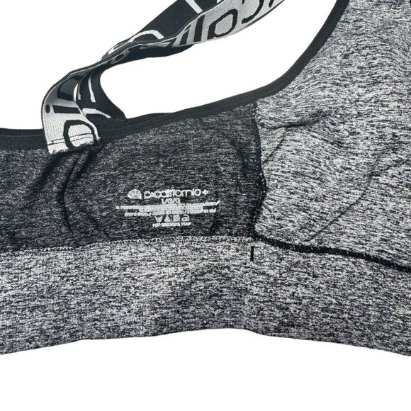 C&C California Cross Back Grey Sports Bra Sz. L - Picture 5 of 8